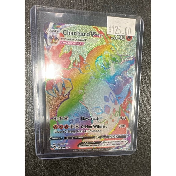 Collectible 2020 Champion’s Path Charizard VMAX Secret Rare Rainbow HR FA SR #74/73 English Pokemon Card