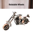 thumbnail image 5 of Riousery Metal Motorcycle Model Decorative Figurine with Rotatable Wheels, Vintage Bronze Iron Ornament for Home Office Desk TV Cabinet Bookshelf Decor, 5.9 Inches / 15 cm, 5 of 5