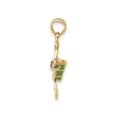 thumbnail image 2 of 14k Yellow Gold Green Enamel Beach Bucket and Shovel Charm Pendant for Women, Summer Coastal Vacation Jewelry, Playful Ocean Travel Accessory, 2 of 5
