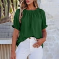 thumbnail image 2 of Bovemsi Oversized Tshirts for Women Comfort Off The Shoulder Puff Short Sleeve Casual Fashion Tops for Women Trendy XXL, 2 of 5