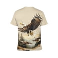 thumbnail image 2 of LAOLIUSN Funny USA Bald Eagle T-Shirt American Flag Style Graphic Tee Shirt，S-4XL, 2 of 7