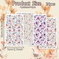 thumbnail image 2 of Papel de transferencia de arcilla con flores moradas, 4 diseños, 24 piezas, 70 mm x 120 mm, material de papel, fácil de usar, adecuado, 2 of 9