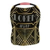 ECZJNT Golden vintage Gold grill black parallel lines gradient Nursing Cover Baby Breastfeeding Infant Feeding Cover Baby Car Seat Cover