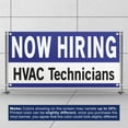 thumbnail image 3 of Now Hiring HVAC Technicians 13 oz Heavy Duty Vinyl Banner Technician Jobs Available Help Wanted Sign for Business Advertising Indoor/Outdoor Single-Sided with Metal Grommets (4x6 ft, Wh & Bl & Bk), 3 of 6
