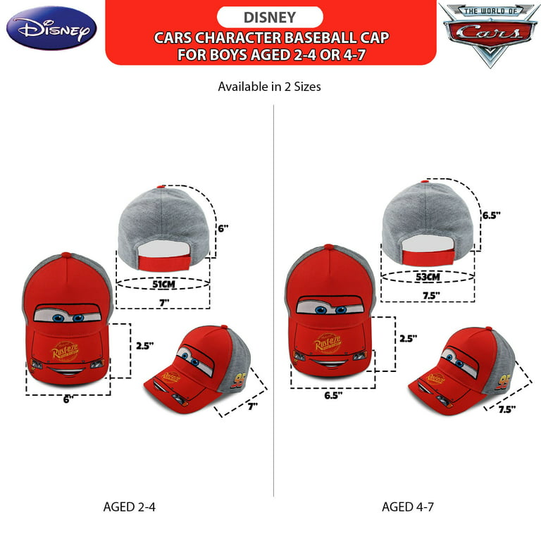 Disney Pixar Boys’ Cars Lightning McQueen Hat - Piston Cup Baseball Cap  (Toddler/Boy)