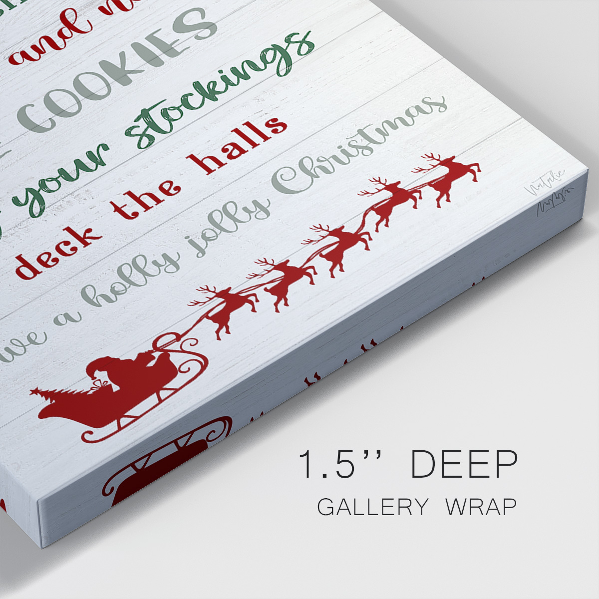 Santa's Rules- Gallery Wrapped Canvas