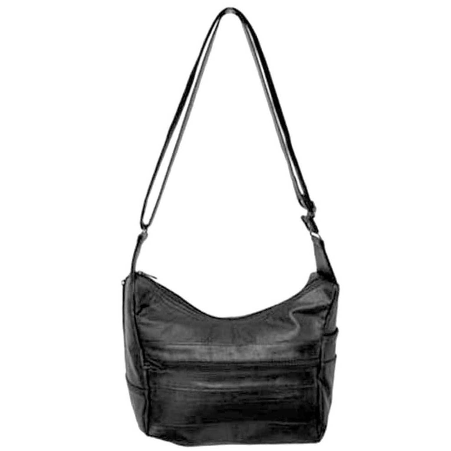 Women's Leather Medium Cross Body Purse Shoulder Ladies Handbag with Many Pockets