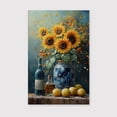 thumbnail image 2 of Sunflower Flower Canvas Wall Art 8x12 inches - Vintage Botanical Sunflower Flower Canvas Artwork Rustic Floral Wall Decor for Home, 2 of 5