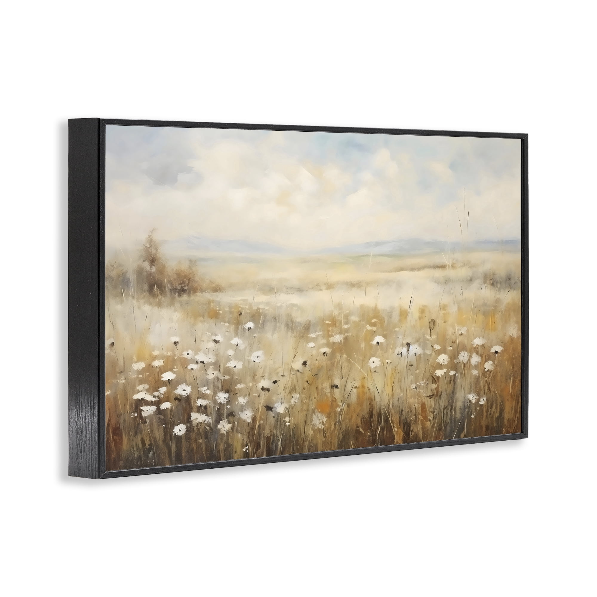 Stupell Industries Neutral Land Calmness Black Framed Giclee Art, design by Creative Studio