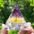 thumbnail image 3 of Crystal Gem Pyramid Meditation Healing Home Office Art Decoration Estatuilla Regalos, 3 of 6