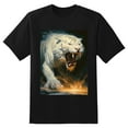 thumbnail image 2 of Plus Size Shirt for Women Black Tops for Women Short Sleeves Shirt for Women Tiger 9 T Shirt Crewneck Shirt for Women 2XL, 2 of 5