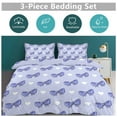 thumbnail image 2 of ss Cute Bow Duvet Cover Set Bedding Set Polyester Quilt Cover for Bedroom Decoration, 2 of 6