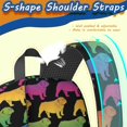 thumbnail image 5 of Bulldog Black Pattern 17" School Backpacks for Teens,Waterproof Oxford Fabric,S-Shape Padded Straps for School,Travel,Hiking,Camping, 5 of 6