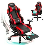 JONPONY Game Chair,Ergonomically Designed Computer Chair with headrest and 2D Armrests,with Footrest and Lumbar Support,High Back Office Chair Support 8 Hours Long Sitting,Computer Chair,RED