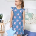 thumbnail image 4 of Bingfone Mignon Chien Caniche pour Filles Robe de Nuit Manches Volantes, Pyjamas de Princesse pour Filles Tenue de Maison-TG, 4 of 6