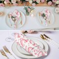 thumbnail image 3 of Valentine's Day Cloth Napkins Set of 2 Watercolor Spring Pink Rainbow Cloud Love Heart Pink Soft Washable Square Dinner Napkins for Party Wedding Restaurant Hotel Cocktail 20x20 Inch, 3 of 9