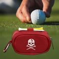 thumbnail image 6 of Golf Ball Tees Waist Pouch Holder Belt Sport Bag Container Zipper - Red, 6 of 8