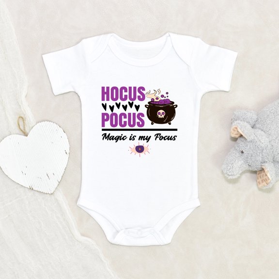 Newbabywishes - Hocus Pocus Magicked Is My Focuses Halloween Baby Clothes for Girls - Baby Clothing