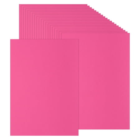 Uxcell 50 Sheets Colored Cardstock Paper, A4 Size 250GSM Thick Card Stock for DIY Crafts Scrapbooking, Dark Pink