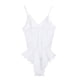 thumbnail image 1 of VISgogo Lencería de peluche para mujer, Body de una pieza Babydoll, Ropa de dormir con escote en V profundo y elástico hueco de encaje, Ropa de dormir sexy con tirantes VISgogo  moda, 1 of 5