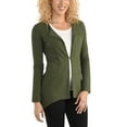 thumbnail image 3 of Seek No Further by Fruit of the Loom Womens Open Front Long Sleeve Cardigan Ponte Stretch Sweater, 3 of 7