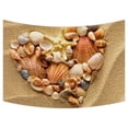 thumbnail image 1 of ABPHQTO Made Love Heart Of Sea Shells Starfish Beach Tapiz Colgante de pared, Arte de la pared, Decoración de dormitorio, Tapices de pared Tamaño 100x150 cm ABPHQTO QB-QQQ-31-40x60, 1 of 1