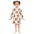 thumbnail image 2 of Girls' long-sleeved dress Cute Elk Girls' A-line dress with ribbed cuffs Soft and comfortable, 2 of 6