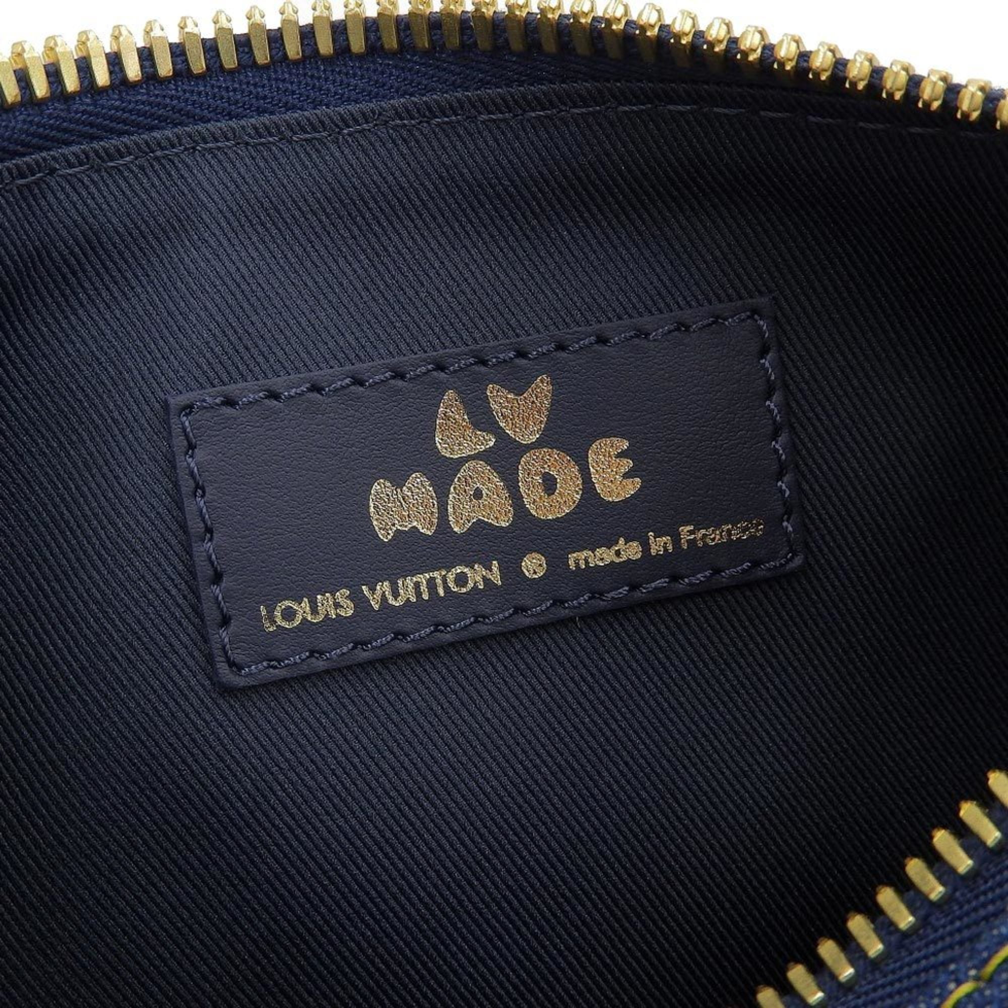  Louis Vuitton M81010 Keepall XS Monogram Drip 2-Way Shoulder  Handbag Monogram Denim/Trillon Leather Women's Used, Black/Silver Metal  Fittings Nominal Color: Noir : Clothing, Shoes & Jewelry