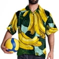thumbnail image 4 of Banana Men's Casual Poplin Button Down Short Sleeve Hawaiian Beach Shirt, 4 of 6