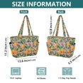 thumbnail image 4 of FORMRS Tote Bag for Women Quilted Large Capacity Travel Work Carry On Shoulder Handbag, Pink Oranges, 4 of 7