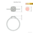 thumbnail image 4 of ANGARA Natural Cushion Composite Diamond Halo Ring in 14K White Gold for Women (Size-2.8mm| Color-I-J| Clarity-I1-I2) | April Birthstone, Anniversary, Jewelry Gift for Women | Natural Diamond Ring, 4 of 9