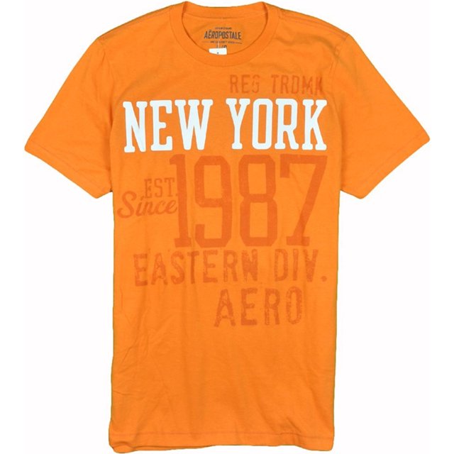 Aeropostale New York Graphic playera para hombre, naranja, XX-Large