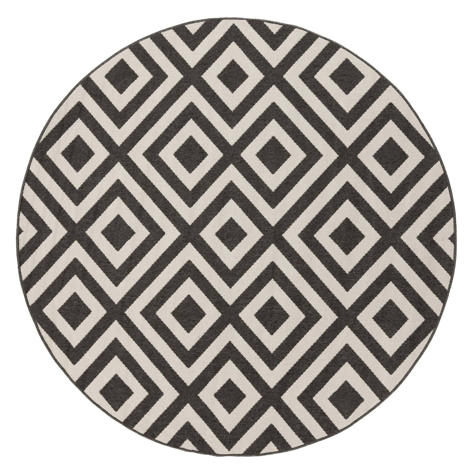 Artistic Weavers Alfresco Area Rug, 8'10" x 8'10", Black and Cream