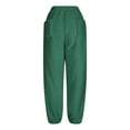 thumbnail image 6 of ctdiral Womens Winter Sherpa Fleece Sweatpants High Waist Drawstring Joggers Pants Thick Thermal Straight Trousers with Pockets Warm Long Pants Green XL, 6 of 9
