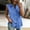 Blue, variant on Womens Sleeveless Button Front Blouse - Notched Lapel Collar Cotton Blend Top for Work Casual, Blue,Size M