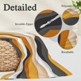 thumbnail image 6 of Orange Gray Ombre Queen Size Pillow Cover, Pillowcase Protectors with Zipper, Breathable Decorative Throw Pillow Case Cover, Modern Geometric Moire Abstract Art Pillow Shams for Couch Sofa 20x30Inch, 6 of 8