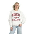 thumbnail image 3 of Women's Gameday Couture White Georgia Bulldogs Premium Fleece Drop Shoulder Oversized Pullover Sweatshirt, 3 of 4