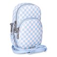thumbnail image 4 of No Boundaries Women's Rounded Phone Crossbody Bag, Freshwater Blue Check, 4 of 7