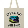 thumbnail image 4 of Inktastic Life's Better with Books Tote Bag, 4 of 5
