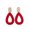 Red, variant on Mightlink 1 Pair Hollow Braided Waterdrop Shape Dangle Earrings Handmade Stud Drop Earrings Exaggerated Summer Beach Statement Hoop Earrings