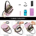 thumbnail image 5 of FORMRS Crossbody Bag for Women Quilted Travel Shoulder Cell Phone Purse with Chain Strap Handbag, Ice Cream Rainbow Pattern, 5 of 7