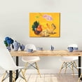 thumbnail image 5 of Xecao The Chicken Family for Waterproof Framed Canvas Art - Modern Home Decor with Real Wood Frame for Gifting and Interior Design,Horizontal, 5 of 6