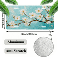 thumbnail image 2 of 1 Pcs 2D Flat License Plate Covers & Frames, Branch with White For Decorative Front, Waterproof For Decoration Aluminum License Plate Covers & Frames Cover For Men Women, 12" X 6", 2 of 7