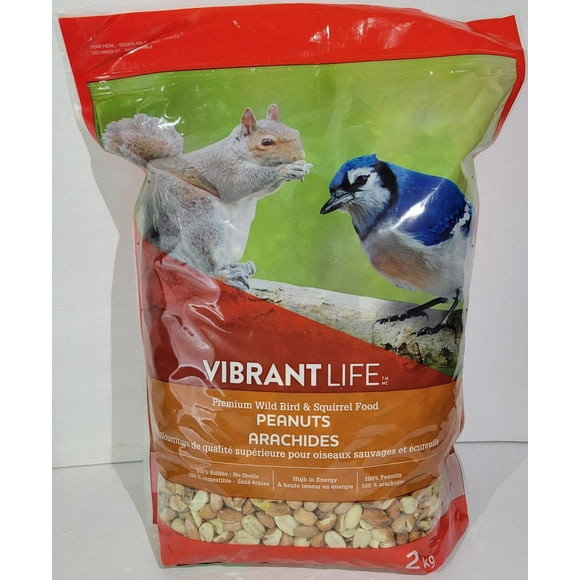 Vibrant Life Peanuts - Premium Wild Bird & Squirrel Food, 2KG