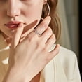 thumbnail image 2 of Zodiac Sign Aquarius Ring 925 Sterling Silver Adjustable Band Women January February Birthday Gift Celestial Constellation Jewelry Juwaliy, 2 of 7