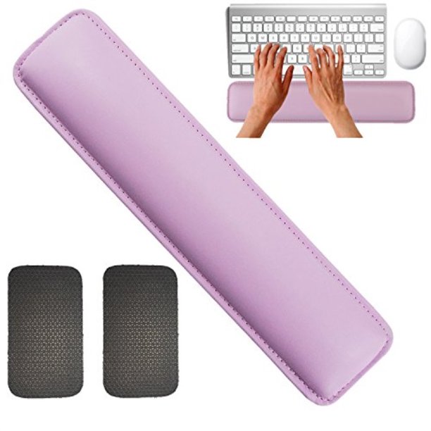 Keyboard Wrist Rest by Rancco, 14.5" Leatherette Stitched Edge Soft