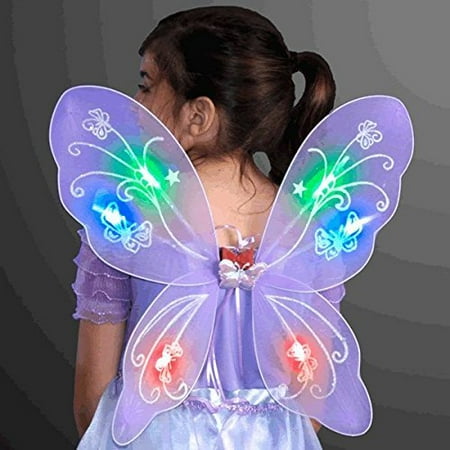 Light Up Purple Fairy Butterfly Wings by LED Halloween Costume for Trick or Treating and Night Time Safely, Make sure your kids can be seen at.., By blinkee