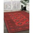 thumbnail image 3 of Ahgly Company Machine Washable Indoor Round Traditional Brown Red Area Rugs, 4' Round, 3 of 7
