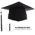thumbnail image 6 of HONMEET Doctoral Graduation Gown Set in Black with Academic Dress, Shawl, Cap, and Tassel - Complete Graduation Ceremony Outfit, 6 of 8