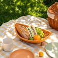 thumbnail image 4 of DAMAI Hand Woven Boat Shaped Fruit Basket, Natural Rattan Hand‑Braided Decorative Tray for Kitchen Countertop Dining Table Coffee Table Living‑Room Fruit Snack Bread Storage Organizer, 4 of 7